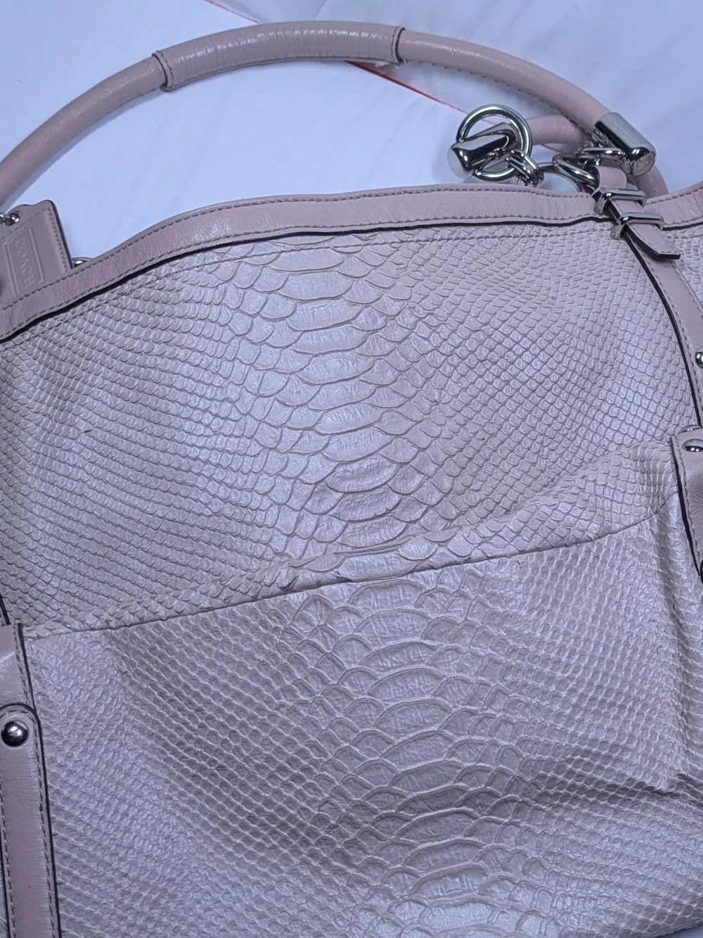 Coach Audrey Blush Pink Leather Tote Bag